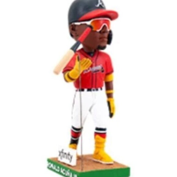 Ronald Acuña Jr. Bat Flip Bobblehead NIB - Picture 3 of 4